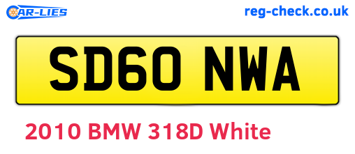 SD60NWA are the vehicle registration plates.