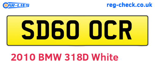 SD60OCR are the vehicle registration plates.