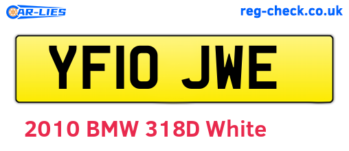 YF10JWE are the vehicle registration plates.