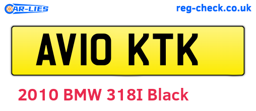 AV10KTK are the vehicle registration plates.
