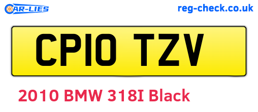CP10TZV are the vehicle registration plates.