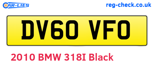 DV60VFO are the vehicle registration plates.