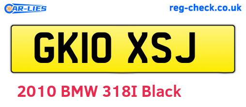GK10XSJ are the vehicle registration plates.