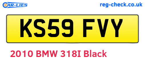 KS59FVY are the vehicle registration plates.