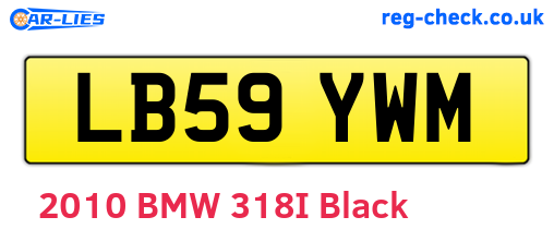 LB59YWM are the vehicle registration plates.