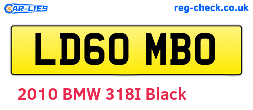 LD60MBO are the vehicle registration plates.