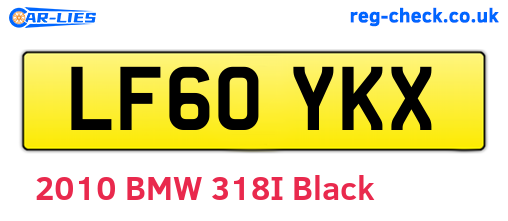 LF60YKX are the vehicle registration plates.