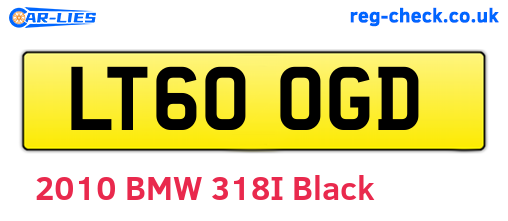 LT60OGD are the vehicle registration plates.
