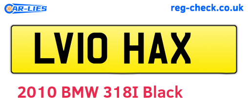 LV10HAX are the vehicle registration plates.