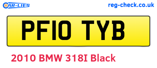 PF10TYB are the vehicle registration plates.