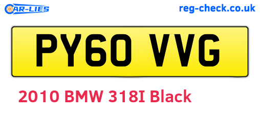 PY60VVG are the vehicle registration plates.