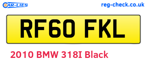 RF60FKL are the vehicle registration plates.