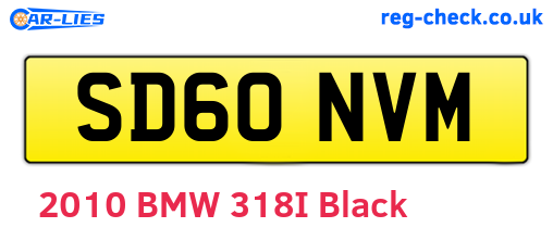 SD60NVM are the vehicle registration plates.