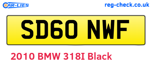 SD60NWF are the vehicle registration plates.