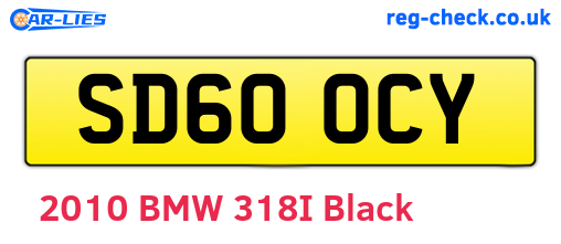SD60OCY are the vehicle registration plates.