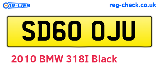 SD60OJU are the vehicle registration plates.