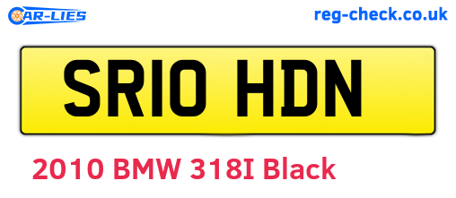 SR10HDN are the vehicle registration plates.
