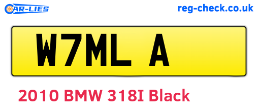 W7MLA are the vehicle registration plates.