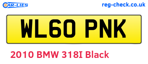 WL60PNK are the vehicle registration plates.