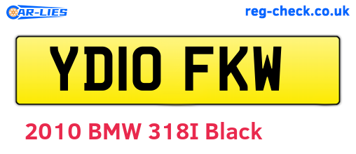 YD10FKW are the vehicle registration plates.