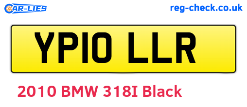 YP10LLR are the vehicle registration plates.