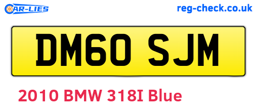 DM60SJM are the vehicle registration plates.
