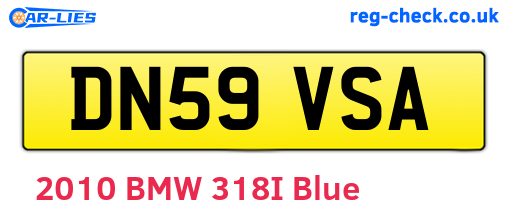 DN59VSA are the vehicle registration plates.