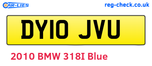 DY10JVU are the vehicle registration plates.