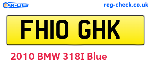 FH10GHK are the vehicle registration plates.