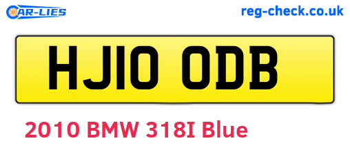 HJ10ODB are the vehicle registration plates.