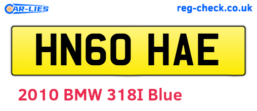 HN60HAE are the vehicle registration plates.