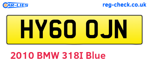 HY60OJN are the vehicle registration plates.