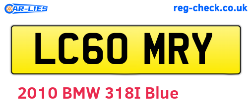LC60MRY are the vehicle registration plates.