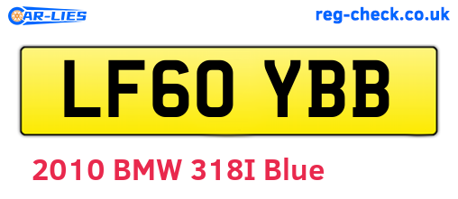 LF60YBB are the vehicle registration plates.