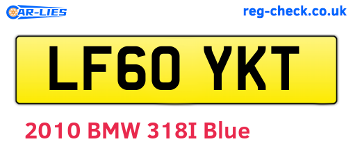 LF60YKT are the vehicle registration plates.