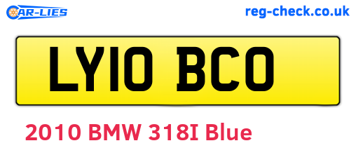 LY10BCO are the vehicle registration plates.