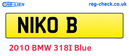 N1KOB are the vehicle registration plates.