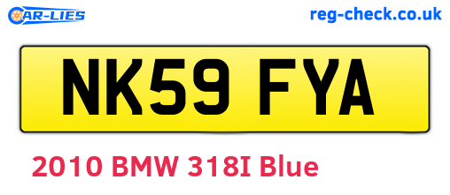 NK59FYA are the vehicle registration plates.