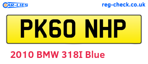 PK60NHP are the vehicle registration plates.