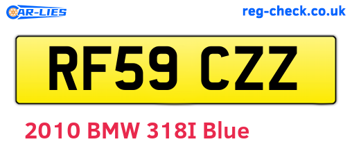 RF59CZZ are the vehicle registration plates.