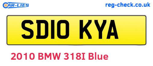 SD10KYA are the vehicle registration plates.