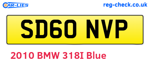 SD60NVP are the vehicle registration plates.