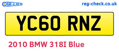 YC60RNZ are the vehicle registration plates.