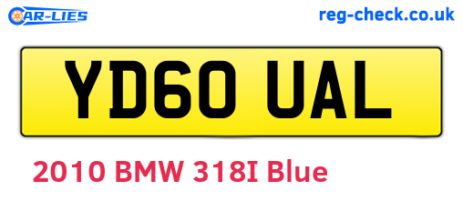 YD60UAL are the vehicle registration plates.