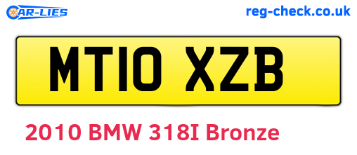 MT10XZB are the vehicle registration plates.