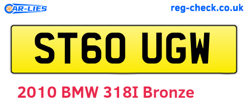 ST60UGW are the vehicle registration plates.