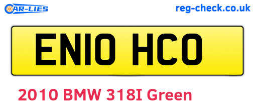 EN10HCO are the vehicle registration plates.
