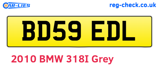 BD59EDL are the vehicle registration plates.