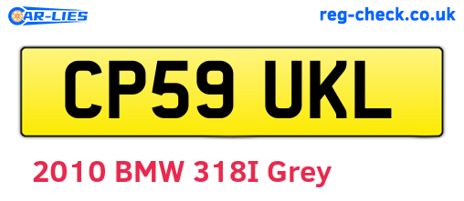 CP59UKL are the vehicle registration plates.