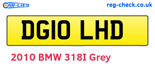 DG10LHD are the vehicle registration plates.